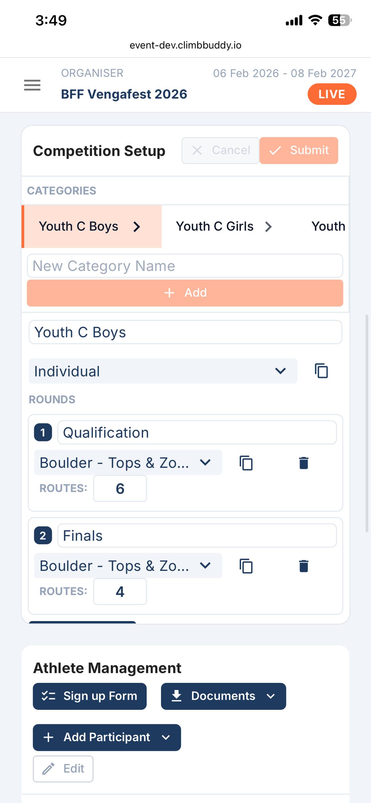 Category Setup